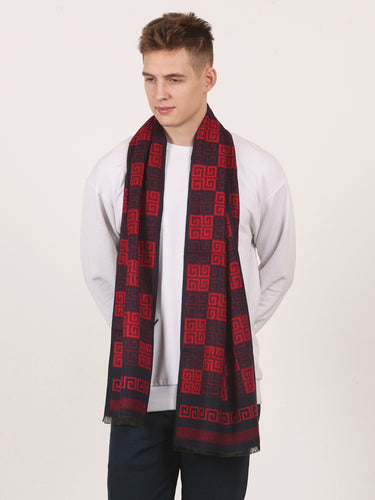Cazzano Classic Men Wool Checked Muffler - Versatile Casual Winter Wrap