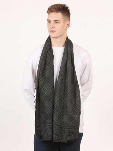 Cazzano Checked Woolen Muffler for Men – Elegant Formal Winter Wear