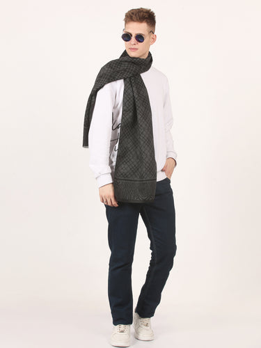 Cazzano Checked Woolen Muffler for Men – Elegant Formal Winter Wear