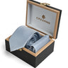 LIGHT BLUE MICRO DOT TIE SET