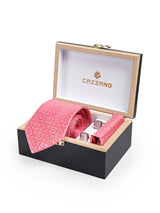PINK DIAMOND CHECK TIE SET 