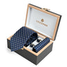 NAVY FLORAL TIE SET WITH CUFFLINKS
