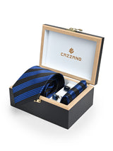 BLACK & ROYAL BLUE TIE SET 