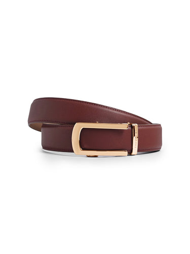 Men's Lether Belt with Slider Buckle