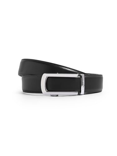 Men's Lether Belt with Slider Buckle