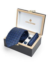 ROYAL BLUE PAISLEY TIE SET 