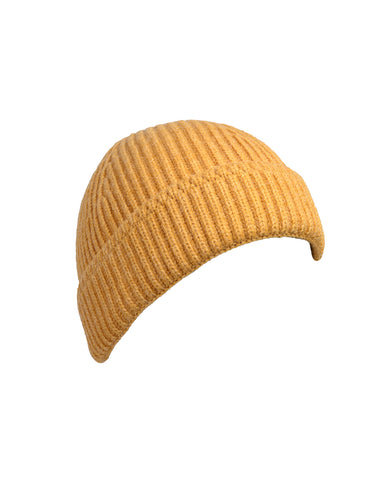 Cazzano Men Mustard Color Woollen Beanie | Versatile Winter Accessory