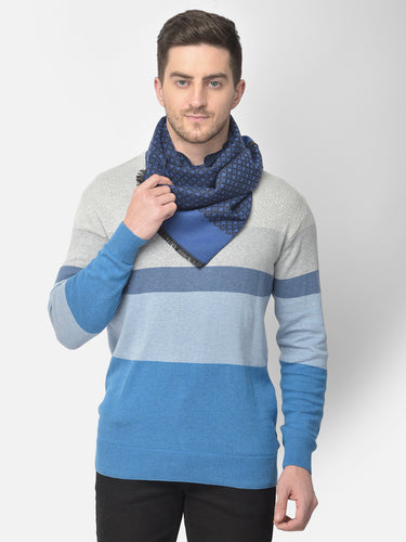 Cazzano All-Day Wear Men Winter Blue Muffler - Soft-Knit Acrylic Fabric