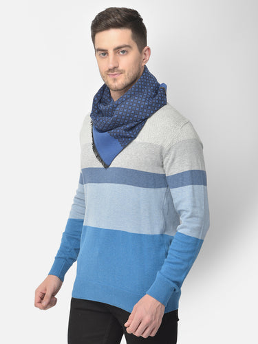Cazzano All-Day Wear Men Winter Blue Muffler - Soft-Knit Acrylic Fabric