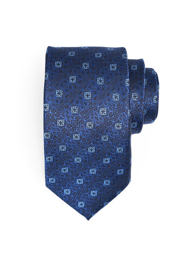 ROYAL BLUE PRINTED NECKTIE
