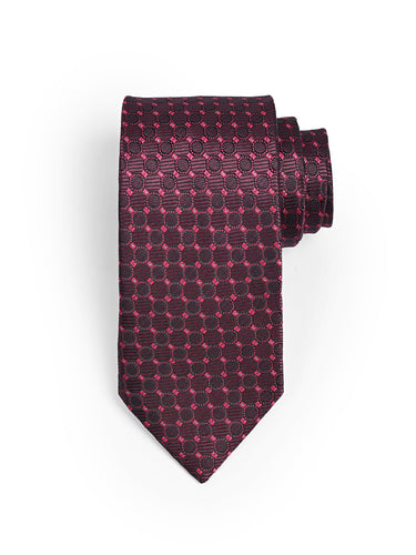 MAROON POLKA DOT NECKTIE