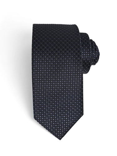 MEN NAVY BLUE CHECKERED NECKTIE