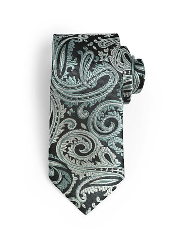 Cazzano Modern Gentleman Set: Microfiber Necktie, Pocket Square & Cufflinks