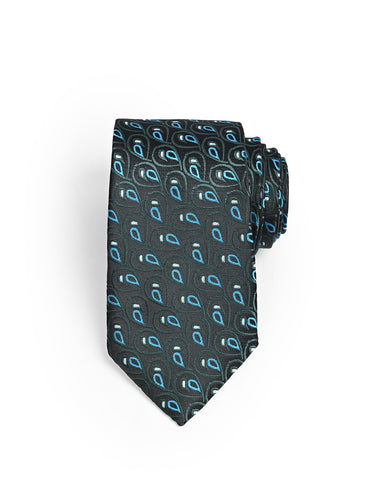 DARK GREEN POLKA DOT NECKTIE