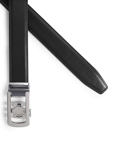 Men's Lether Belt with Slider Buckle