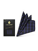 BLACK BLUE CHECK POCKET SQUARE
