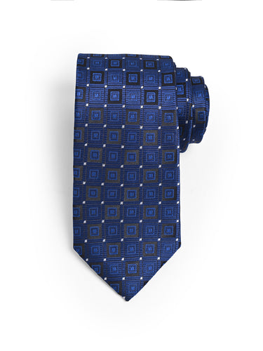 Cazzano Blue Premium 3-Piece Men Accessory Set: Tie, Pocket Square & Cufflinks