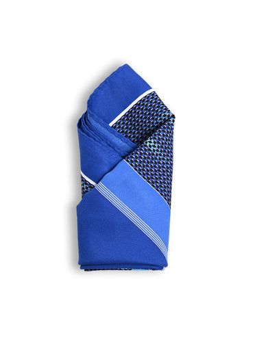 BLUE CHECKED POCKET SQUARE