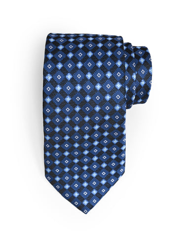 Cazzano Checked Premium Microfiber Tie & Pocket Square Set with Luxury Box