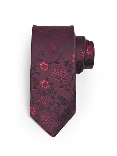 Cazzano Premium Floral 3-Piece Men Accessory Set: Tie, Pocket Square & Cufflinks