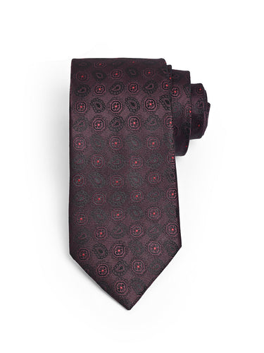 MAROON POLKA DOT NECKTIE