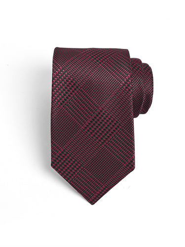 BURGUNDY TEXTURED TIE SET