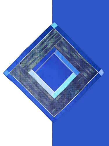 BLUE CHECKED POCKET SQUARE