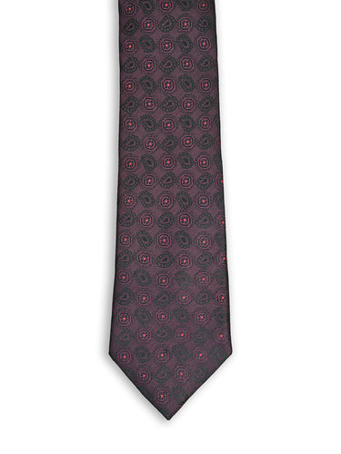 MAROON POLKA DOT NECKTIE