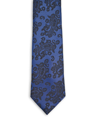 PRINTED BLUE NECKTIE