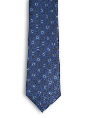 ROYAL BLUE PRINTED NECKTIE