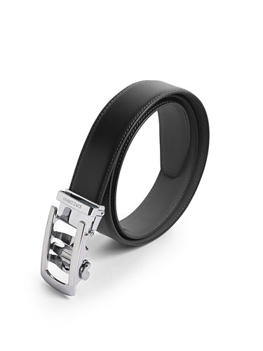 Men's Lether Belt with Slider Buckle