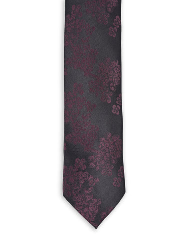 Men Neck Floral Skinny Tie
