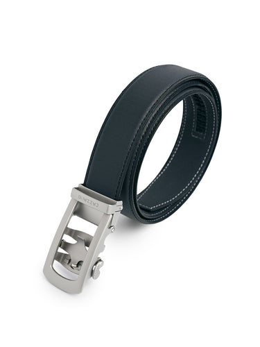 Men's leather belt With Slider Buckle