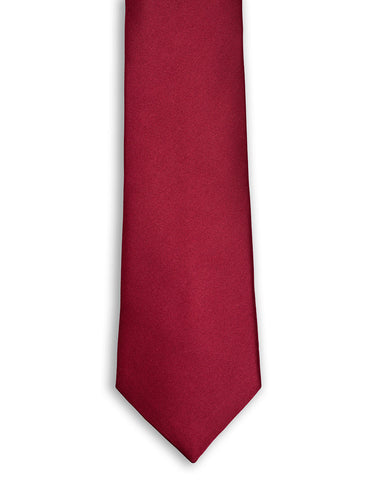 RED SOLID NECKTIE