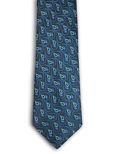 DARK BLUE POLKA DOT NECKTIE