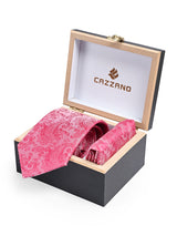 PINK PAISLEY TIE & POCKET SQUARE