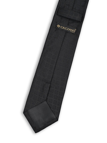 BLACK CHECKED NECKTIE