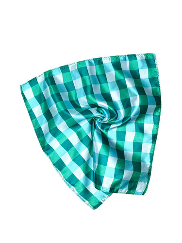 GREEN CHECKED POCKET SQUARE