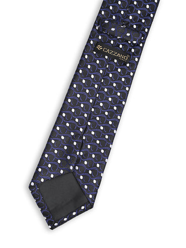 NAVY BLUE POLKA DOT NECKTIE