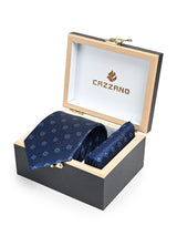 NAVY BLUE TIE & POCKET SQUARE