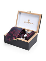 NAVY FLORAL TIE SET 