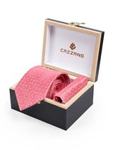 CORAL PINK TIE & POCKET SQUARE