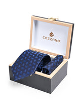 NAVY BLUE TIE & POCKET SQUARE