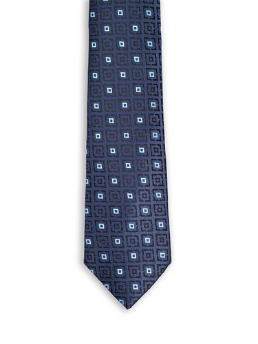 AZURE MOSAIC RETRO NECKTIE