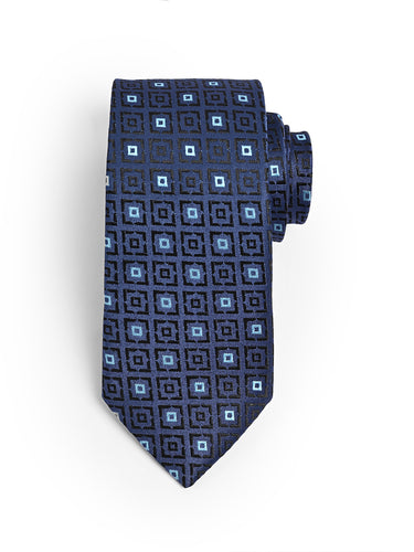AZURE MOSAIC RETRO NECKTIE