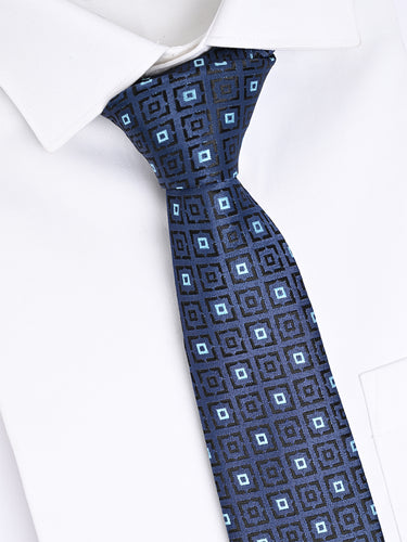 AZURE MOSAIC RETRO NECKTIE
