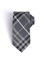 BLACK GREY NECKTIE