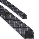 BLACK & GREY PLAID TIE