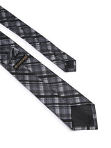 BLACK & GREY PLAID TIE