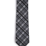 BLACK & GREY PLAID TIE